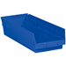 17 7/8 x 6 5/8 x 4 Blue  Plastic Shelf Bin Boxes 20 Bins/Cs - BINPS112B