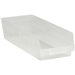 17 7/8 x 6 5/8 x 4 Clear  Plastic Shelf Bin Boxes 20 Bins/Cs - BINPS112CL