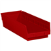 17 7/8 x 6 5/8 x 4 Red  Plastic Shelf Bin Boxes 20 Bins/Cs - BINPS112R
