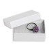 2 1/2 x 1 1/2 x 7/8 White Jewelry Boxes 100/Cs - JB211W