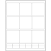 2 3/4 x 2 3/4" White Rectangle Laser Labels 9/Sht - LL115