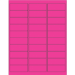 2 5/8 x 1" Fluorescent Pink Removable Rectangle Laser Labels 30/Sht - LL405PK