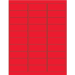 2 5/8 x 1" Fluorescent Red Removable Rectangle Laser Labels 30/Sht - LL405RD