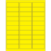 2 5/8 x 1" Fluorescent Yellow Removable Rectangle Laser Labels 30/Sht - LL405YE
