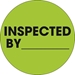 2 Circle - Inspected By  Fluorescent Green Labels 500/Roll - DL1266