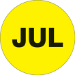 2 Circle - JUL (Fluorescent Yellow) Months of the Year Labels 500/Roll - DL6743
