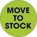 2 Circle - Move To Stock  Fluorescent Green Labels 500/Roll - DL1246