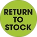 2 Circle - Return To Stock  Fluorescent Green Labels 500/Roll - DL1247