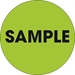 2 Circle - Sample  Fluorescent Green Labels 500/Roll - DL1269