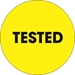 2 Circle - Tested  Fluorescent Yellow Labels 500/Roll - DL1278