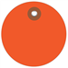 2 Orange Plastic Circle Tags - Pre-Wired 100/Cs - G26067W