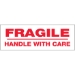 2 x 110 yds. - Fragile Handle With Care (18 Pack) Pre-Printed Carton Sealing Tape 18 Rolls/Cs - T902P0218PK