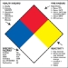 2 x 2 - Health Hazard Fire Hazard Specific Hazard Reactivity 500/Roll - DL1287