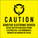 2" x 2" - "Sensitive Electronic Devices" (Fluorescent Yellow) Labels 500/Rl - DL1371