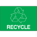 2" x 3" Green Rectangle Recycle 500/Rl - DL1312