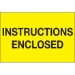2 x 3 - Instructions Enclosed (Fluorescent Yellow) Labels 500/Roll - DL1209