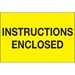 2 x 3 - Instructions Enclosed (Fluorescent Yellow) Labels 500/Roll - DL1209