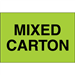 2" x 3" - Mixed Carton (Fluorescent Green) Labels 500/Rl - DL1318
