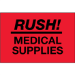 2" x 3" - Rush - Medical Supplies (Fluorescent Red) Labels 500/Rl - DL1335