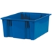 20 7/8 x 18 1/4 x 9 7/8 Blue  Stack &amp; Nest Containers 3/Case - BINS119