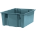 20 7/8 x 18 1/4 x 9 7/8 Gray  Stack &amp; Nest Containers 3/Case - BINS121