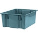 20 7/8 x 18 1/4 x 9 7/8 Gray  Stack &amp; Nest Containers 3/Case - BINS121
