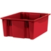 20 7/8 x 18 1/4 x 9 7/8 Red  Stack &amp; Nest Containers 3/Case - BINS120