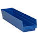 23 5/8 x 4 1/8 x 4 Blue  Plastic Shelf Bin Boxes 16 Bins/Cs - BINPS121B