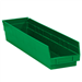 23 5/8 x 4 1/8 x 4 Green  Plastic Shelf Bin Boxes 16 Bins/Cs - BINPS121G
