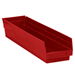 23 5/8 x 4 1/8 x 4 Red  Plastic Shelf Bin Boxes 16 Bins/Cs - BINPS121R