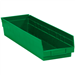 23 5/8 x 6 5/8 x 4 Green  Plastic Shelf Bin Boxes 8 Bins/Cs - BINPS122G