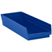 23 5/8 x 8 3/8 x 4 Blue  Plastic Shelf Bin Boxes 6 Bins/Cs - BINPS123B