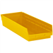 23 5/8 x 8 3/8 x 4 Yellow  Plastic Shelf Bin Boxes 6 Bins/Cs - BINPS123Y
