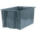 25 5/8" x 18 1/4" x 14 7/8" Gray Mobile Giant Stackable Bins 3 Bins/Cs - BINS124