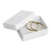 3 1/16 x 2 1/8 x 1 White Jewelry Boxes 100/Cs - JB321W