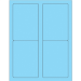 3 1/2" x 5" Fluorescent Pastel Blue 400/Cs - LL176BE