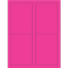 3 1/2" x 5" Fluorescent Pink 400/Cs - LL176PK