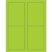 3 1/2" x 5" Fluorescent Green 400/Cs - LL176GN