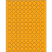 3/4" Fluorescent Orange Circle Laser Labels 108/Sht - LL190OR