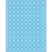 3/4" Fluorescent Pastel Blue Circle Laser Labels 108/Sht - LL190BE
