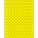3/4" Fluorescent Yellow Circle Laser Labels 108/Sht - LL190YE