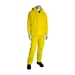 3-Piece Rainsuit, Pvc/Polyester, .35Mm Thick, Jacket With Detachable Hood, Self Material Collar, Bib Overall, Yellow Ea         - 201-370S