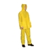 3-Piece Rainsuit, Single Ply Pvc, .25Mm Thick, Jacket With Detachable Hood, Corduroy Collar, Bib Overall, Yellow Ea        - 201-250S