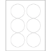 3" White Circle Laser Labels 6/Sht - LL150