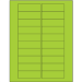 3 x 1" Fluorescent Green Rectangle Laser Labels 20/Sht - LL174GN