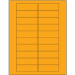 3 x 1" Fluorescent Orange Rectangle Laser Labels 20/Sht - LL174OR