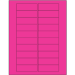 3 x 1" Fluorescent Pink Rectangle Laser Labels 20/Sht - LL174PK