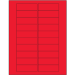 3 x 1" Fluorescent Red Rectangle Laser Labels 20/Sht - LL174RD