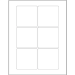 3 x 3" White Rectangle Laser Labels 4/Sht - LL166