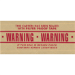 3" x 450' "Warning" Tape Logic? #7500 Pre-Printed Reinforced Water Activated Tape 10 Rolls/Cs  - T9077500P